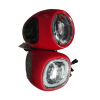 [HÀNG TOP] ĐẦU ĐÈN bi cầu 48V, 4 BÌNH XE ĐẠP ĐIỆN LED BÁO TỐC ĐỘ( màu đỏ)