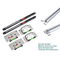 [Hàng tốt giá rẻ] Ray và bánh xe cửa lùa tủ giảm chấn SD5007 -Hàng loại 1- có hướng dẫn lắp đặt