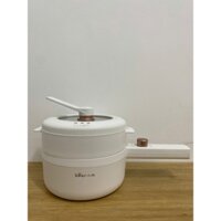 [HÀNG TRẦY NHẸ] Nồi lẩu điện mini 1.6L đa năng Bear DRG-P16M2, 700W, Lỗi bể nhẹ lồng hấp, trầy nhẹ lòng (Số 7)