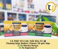 (HÀNG ÚC) Cà phê túi lọc tiện lợi ROBERT TIMMS Coffee Bags hộp 28 túi/160GR