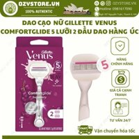 [Hàng Úc - Có che tên] Dao cạo nữ Gillette Venus Olay gồm 5 lưỡi dao với 2 đầu thay thế có tinh chất Vitamin E