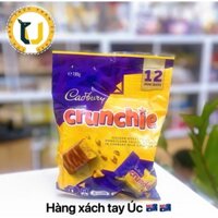 (Hàng Úc) Kẹo socola nhân bơ tổ ong Cadbury Crunchie chocolate Mini 180gr/ 12 Bars