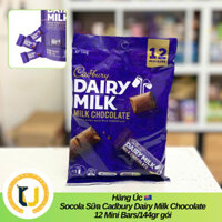 (HÀNG ÚC) Kẹo socola sữa truyền thống nhà CADBURY DAIRY MILK Milk Chocolate gói 12 thanh mini