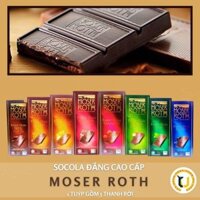 (HÀNG ÚC) Socola đắng cao cấp Châu Âu MOSER ROTH Finest Dark Chocolate Bars hộp 5 thanh rời