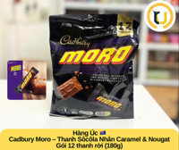(HÀNG ÚC) Socola sữa nhân caramel và kẹo nougat CADBURY MORO gói chia sẻ 180GR/12 mini bars
