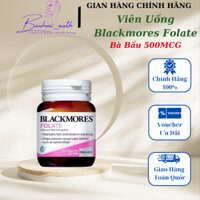 [HÀNG ÚC] Viên Uống Blackmores Folate 500mcg Acid Folic Cho Mẹ Bầu, Giúp Hạn Chế Các Dị Tật Về Thần Kinh & Não Bộ Lọ 90v