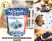 (HÀNG ÚC) Việt quất sấy nguyên trái hiệu KIRKLAND Signature Whole Dried BLUEBERRIES túi zip 567GR