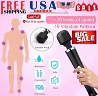 Hàng USA LazMall Support Magic Wand Original Máy Massage HV280 Không Dây Pin Sạc 100% Chính Hãng, Máy Massage Maggic Wand 10 Kiểu Rung Tốc Độ Mạnh Mẽ.