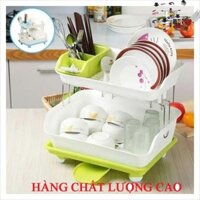 "HÀNG VỀ"  Kệ úp bát nhựa 2 tầng  QH_0473 "DÙNG CHẤT LUÔN"
