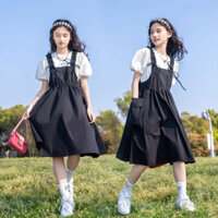 [Hàng Việt Nam] Bộ đồ bé gái 15-55kg mùa hè thời trang hàn quốc quần áo trẻ em 2023 bé gái 10 tuổi mới phong cách nước n