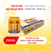 [HÀNG VIỆT NAM] Nước tăng lực Bò Cụng Red Bull Việt Nam lon 250ml (Thùng 24 lon) (Date xa)