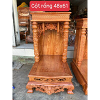 HÀNG VIP GIÁ RẺ- BÀN THỜ ÔNG ĐỊA THẦN TÀI GỖ HƯƠNG ĐÁ CAO CẤP NGANG 48cm