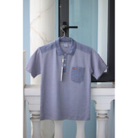 Hàng Vitin xịn áo thun nam polo cổ trụ sọc toàn thân muối tiêu