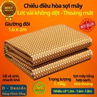 HÀNG XỊN - CHỌN SIZE Chiếu điều hòa sợi mây tổng hợp lót vải không dệt cao cấp hàng xuất khẩu 2 mặt giá rẻ 1m2 1m6 1m8 chính hãng - Chiếu Sợi Mây - Giường đôi 1.6m x 2m