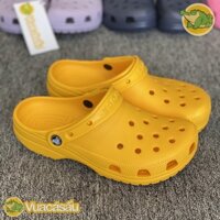 [HÀNG XỊN] Dép CROCS CLASSIC CLOG Nam Nữ màu Vàng, Siêu Mềm Nhẹ và Êm Ái, chống trơn trượt, đi mưa - Vua Cá Sấu