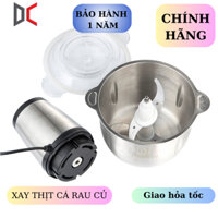 [HÀNG XỊN] Máy Xay Thịt - Cối Xay Thịt, Công Suất Cao - Máy Xay Giò Chả Thực Phẩm Dung Tích 2l, Cối Inox 304 Chuẩn