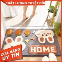 Hàng xịn Thảm lót cửa chùi chân Thấm Hút Tốt Họa Tiết Dễ Thương Trang Trí Nhà Tắm