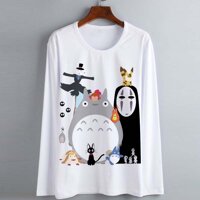 Hàng Xóm Của Tôi Là Totoro Miyazaki Anime Ngoại Vi Quần Áo Thun Nam Nữ Tình Nhân Thủy Thủ Đoàn Cổ Học Sinh Quần Áo