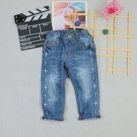 [Hàng xuất khẩu] Quần jean dài bé trai lưng thun có tăng đơ bên trong đẹp cao cấp hiệu Capcap 2-12T