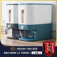 ❌Hàng Xuất Nhật❌Thùng Đựng Gạo Thông Minh 3in1, Sức Chứa 12kg