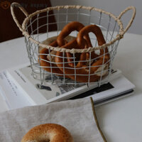 Hàng YÊU THÍCH Dây Dệt Giỏ Sắt Đồ Dùng Bảo Quản Phòng Trang Trí Nhà Cửa