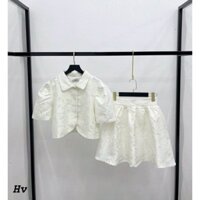 [Hangcaocap] Sét áo & chân váy màu kem