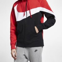 [HÀNG_CHÍNH_HÃNG] ÁO KHOÁC NỈ NIKE HBR LARGE SWOOSH FULL ZIP - ĐỎ ❕ ˇ