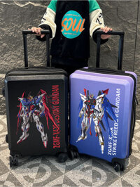 Hành lý trẻ em Gundam cho bé trai bánh xe đa năng cho bé trai học sinh tiểu học vali xe đẩy 20 inch
