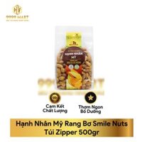 Hạnh Nhân Mỹ Rang Bơ Smile Nuts Túi Zipper 500gr