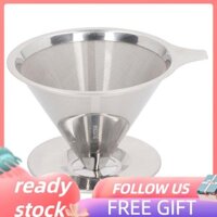 Hanhan1 Pour Over Coffee Dripper Micro Mesh Filter 304 Stainless Steel Slow Drip