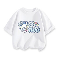 [Hani Baby] 100 ~ 160 Áo bé gái Pacha Dog Áo thun ngắn tay mùa hè cho bé trai phong cách mỏng Áo thun bé trai bé gái Big Girls Quần áo trẻ em