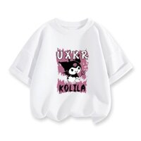 [Hani Baby] 100 ~ 160 Áo thun ngắn tay cho bé gái mùa hè Kuromi Áo thun trẻ em Trung niên trong suốt Áo mùa hè Áo bé gái Quần áo trẻ em bé gái