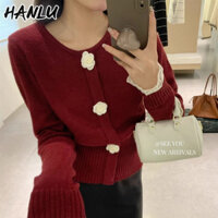 Hanlu Nữ Pháp Ren Tay Áo Len Mới Mặc Bên Trong Áo Len Đáy Áo Sơ Mi Top