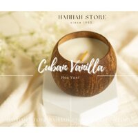 [Hannah Store] Nến thơm gáo dừa Hương hoa Vanilla đới tinh dầu thiên nhiên sáp đậu nành