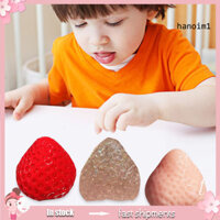 [Hanoim1.]3 Dâu Bóp Đồ Chơi Giảm Căng Thẳng Đỏ Hồng Trong Suốt Dâu Pinch Đồ Chơi Cảm Giác Trẻ Em Người Lớn Mềm TPR Bóng Căng Thẳng Mô Phỏng Trái Cây Fidget Đồ Chơi