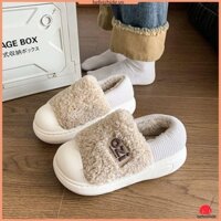 HànQuốc Dép Mùa Thu Đông Dép Đi Trong Nhà Phong Cách Mới Đáy Phẳng Thời Trang Học Sinh