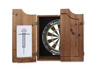 HAN'S DELTA Professional Bristle Dartboard Cabinet Set, Metal Corner Reinforcement, Regulation Steel Tip Dartboard, Includes 6 Steel Tip Darts ...