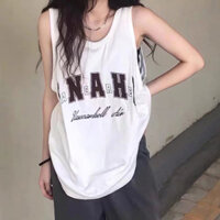 HANUNA Local Brand Áo ba lỗ nữ Form Rộng 100% Cotton BIG SIZE Áo Vest nhỏ cay trắng ngọt ngào Áo thun không tay