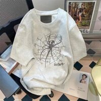 HANUNA Local Brand Áo Thun Phông Form Rộng 100% Cotton BIG SIZE Áo thun in hình mùa hè phong cách mới phù hợp cho nữ ngắn tay
