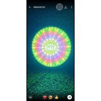 Hào quang led cao cấp chạy 16 chương trình đèn khác nhau, hào quang thờ mẹ quan âm.