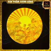 HÀO QUANG LED Đèn thờ hoa sen giá gốc tại xưởng, đường kính 30cm, tranh in trúc chỉ MÂU NI [rất đẹp sáng rực bàn thờ]