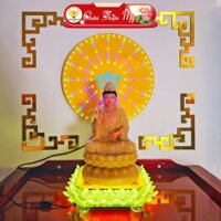 Hào Quang Mica Cao Cấp 8 Chương Trình CHÂN THIỆN MỸ, Trang Trí Bàn Thờ Treo Cùng Tượng Phật