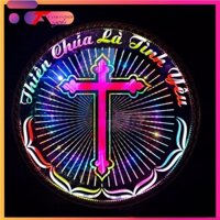 Hào quang thiên chúa có chữ, Đèn led hào quang mẹ Maria, Trang trí bàn thờ chúa