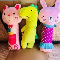 Haowu* Home Phong cách Hàn Quốc dễ thương, đệm vai lớn cho dây an toàn, gối ô tô, bảo vệ vai dây an toàn, bọc chống bóp, gối ô tô, bọc nhồi hoạt hình, đệm vai đa năng, dây đai 2PUH