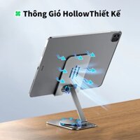 {HAOYA Daily necessities} Giá đỡ điện thoại máy tính bảng kệ đỡ máy tính nhôm cao cấp chân xoay 360