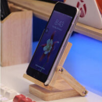 {HAOYA Daily necessities} Kệ để điện thoại bằng gỗ, giá để đt bằng gỗ, giá đỡ điện thoại inox