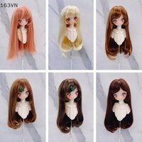 [Hấp DẪN] Mới 1 / 3 & 1 / 4 & 1 / 6 Bjd Doll 's Wig With Bangs Mềm Lụa Dài Thẳng Tóc Giả Bé Gái Diy Doll Phụ Kiện Trang Điểm MỚI