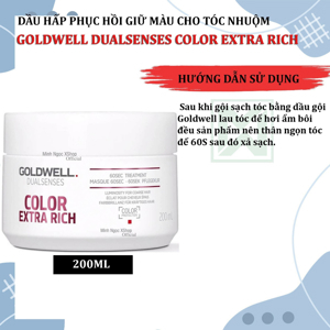 Hấp dầu 60s dưỡng màu tóc nhuộm Goldwell Colour Treatment - 200ml
