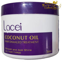 Hấp dầu dừa Lacei Pure Coconut Oil Hair Damaged Treatment 300ml [ TT ]