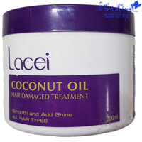 Hấp dầu dừa Lacei Pure Coconut Oil Hair Damaged Treatment 300ml - MK